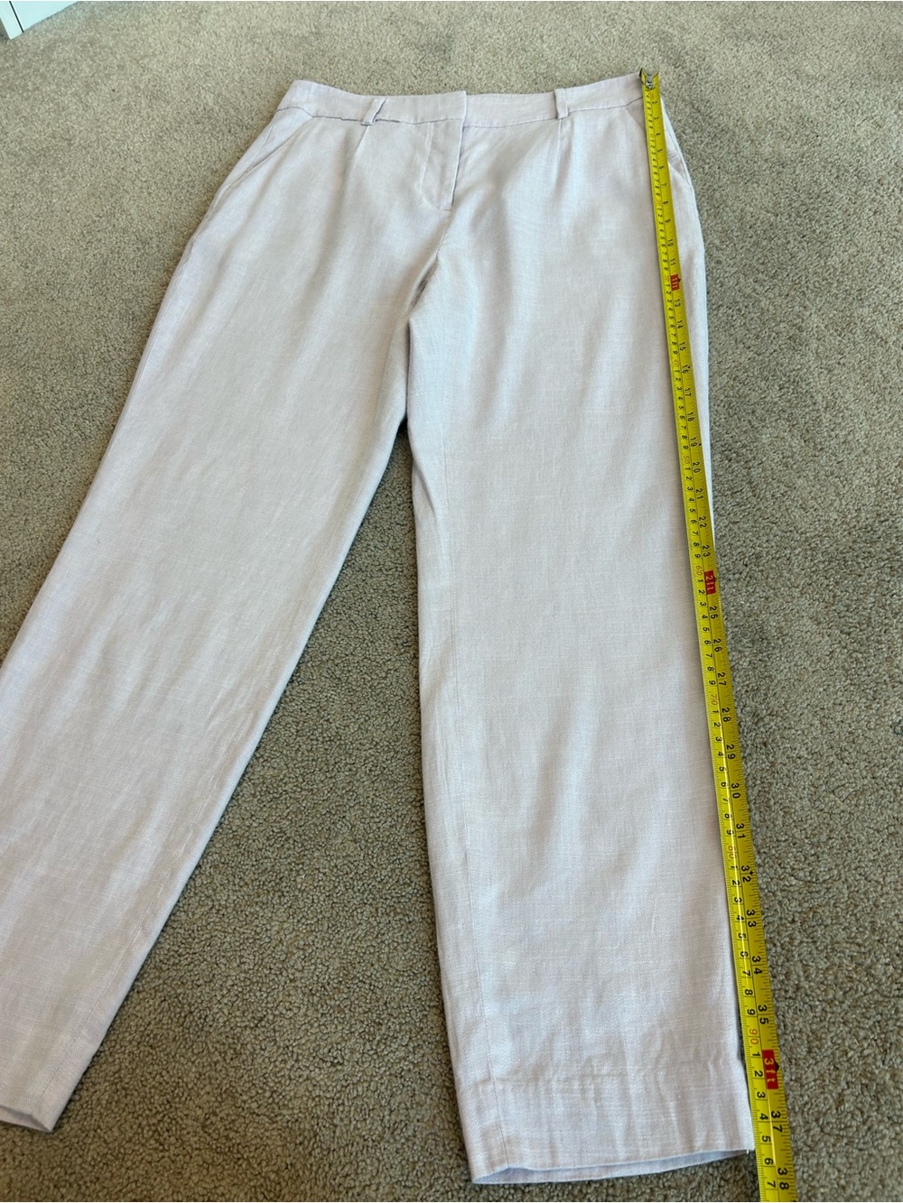 RW&CO Light Lilac Linen Blend Tailored Ankle Pants Size 8 - Picture 6 of 11